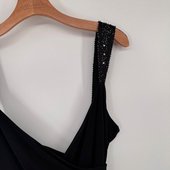 Laundry Shelli Segal Black Sleeveless Dress Sequin Straps size 10 new - Picture 7 of 15